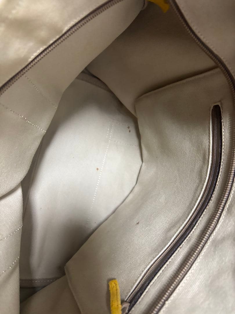 PRADA プラダ キャンバス 三角ロゴ トート バッグ ベージュ イエロー