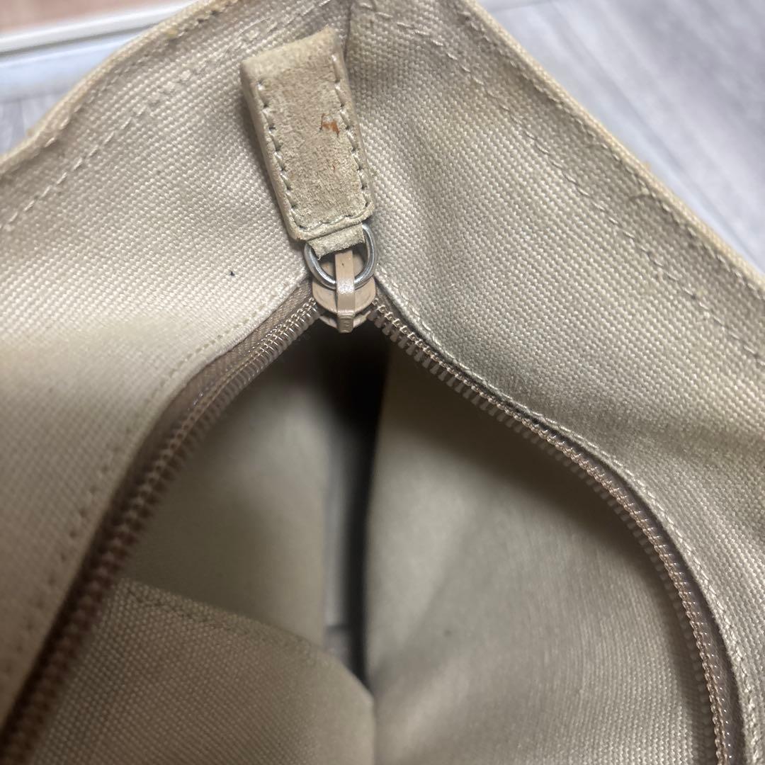 PRADA プラダ キャンバス 三角ロゴ トート バッグ ベージュ イエロー