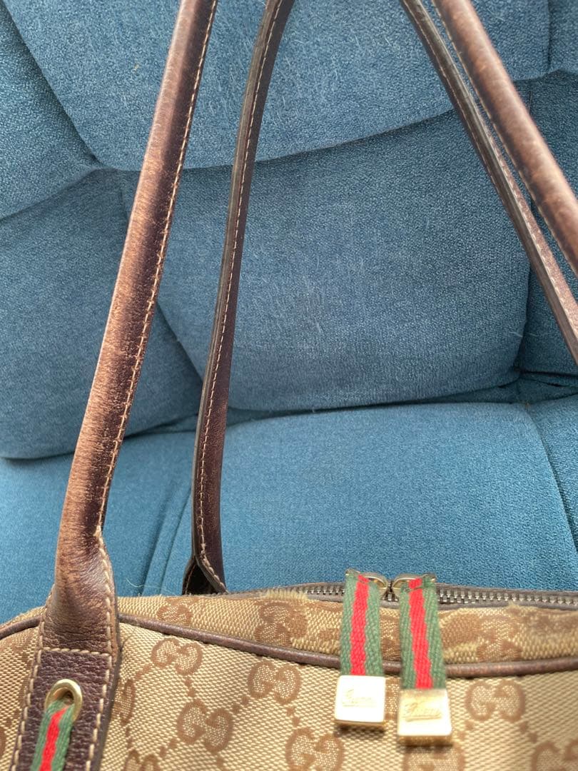 GUCCI オールドグッチ GGキャンバス ハンドバッグ シェリーライン