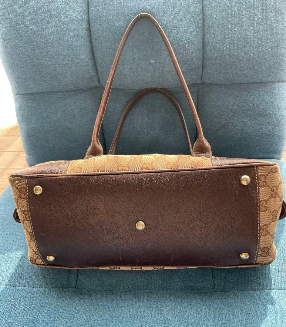 GUCCI オールドグッチ GGキャンバス ハンドバッグ シェリーライン