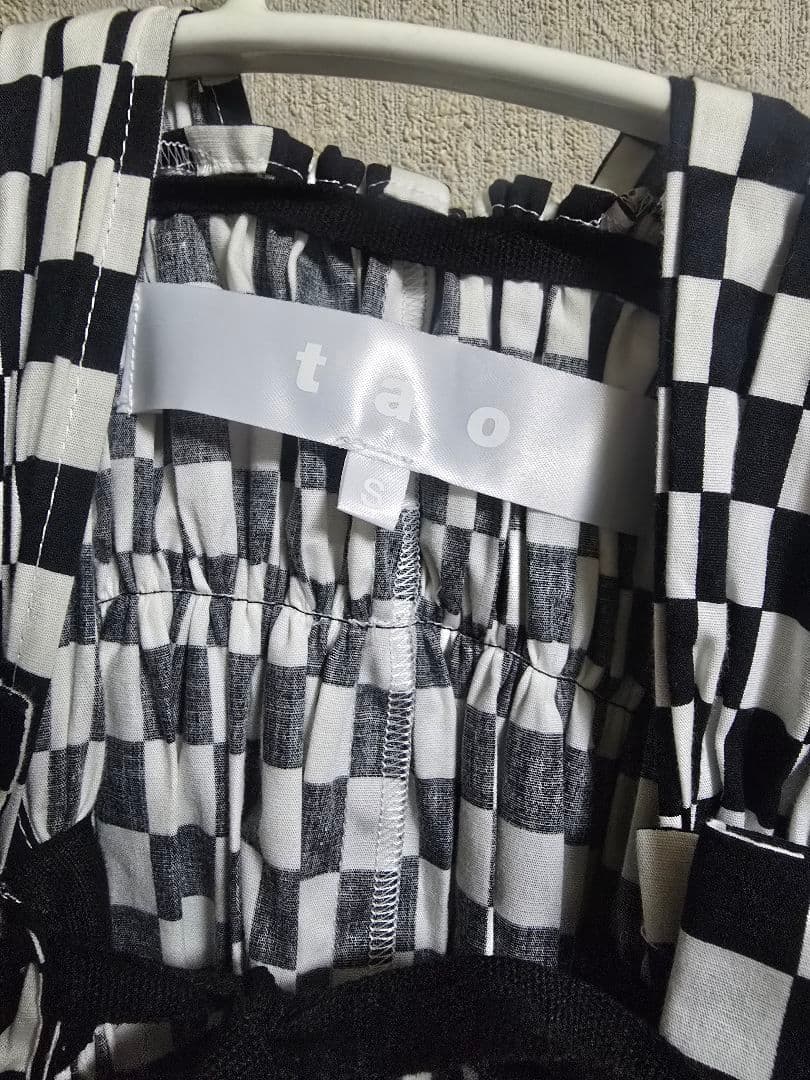 2023ssコムデギャルソン TAOタオ チェックリボンワンピース
