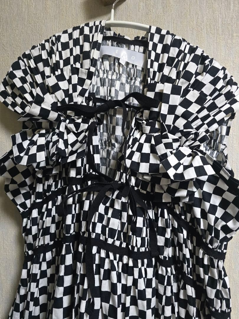 2023ssコムデギャルソン TAOタオ チェックリボンワンピース