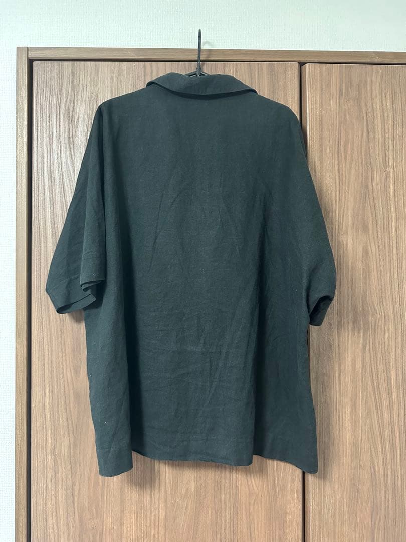 alvana 黒 半袖シャツ スキッパーシャツ