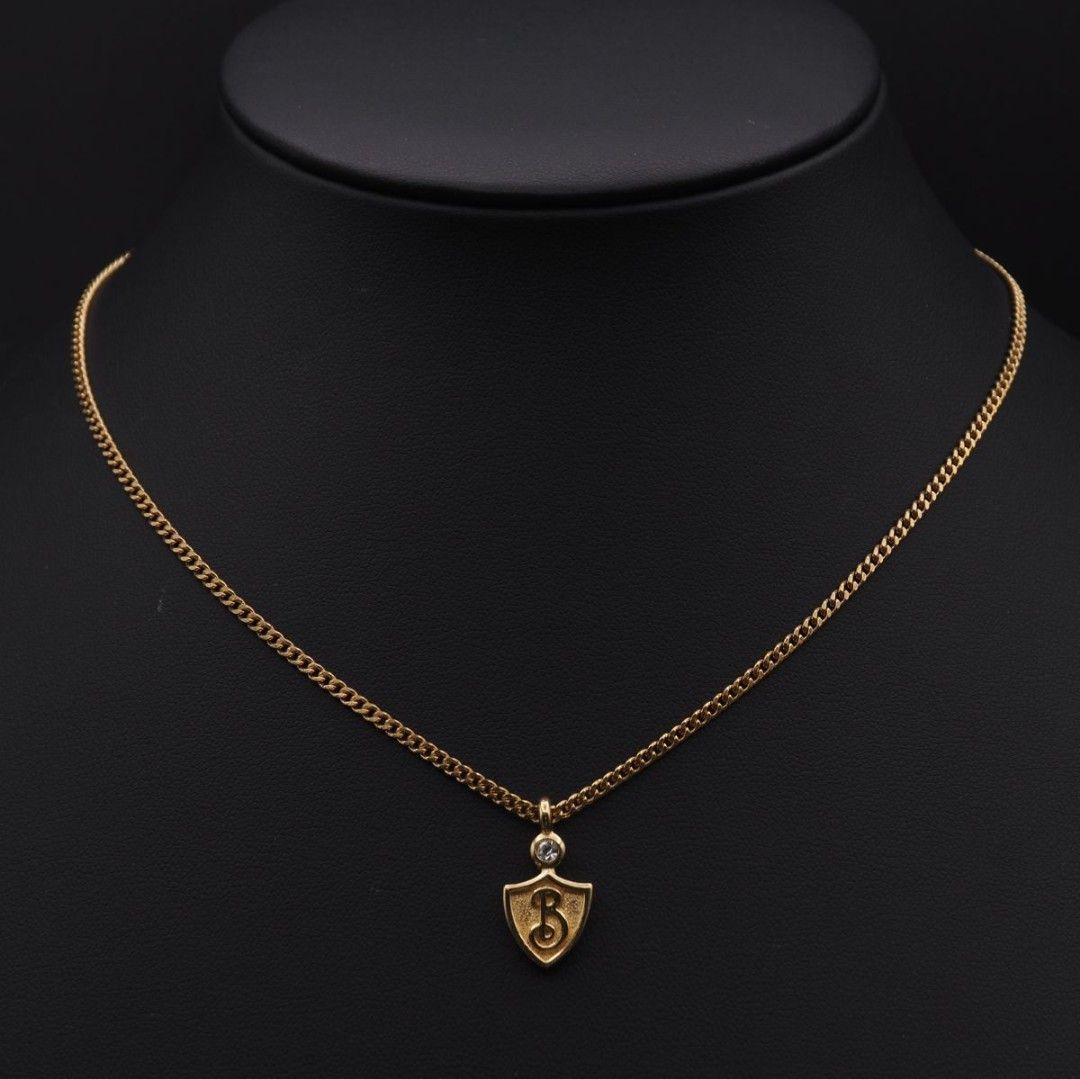 バーバリー Burberrys ペンダント ネックレス ラインストーン ゴールド