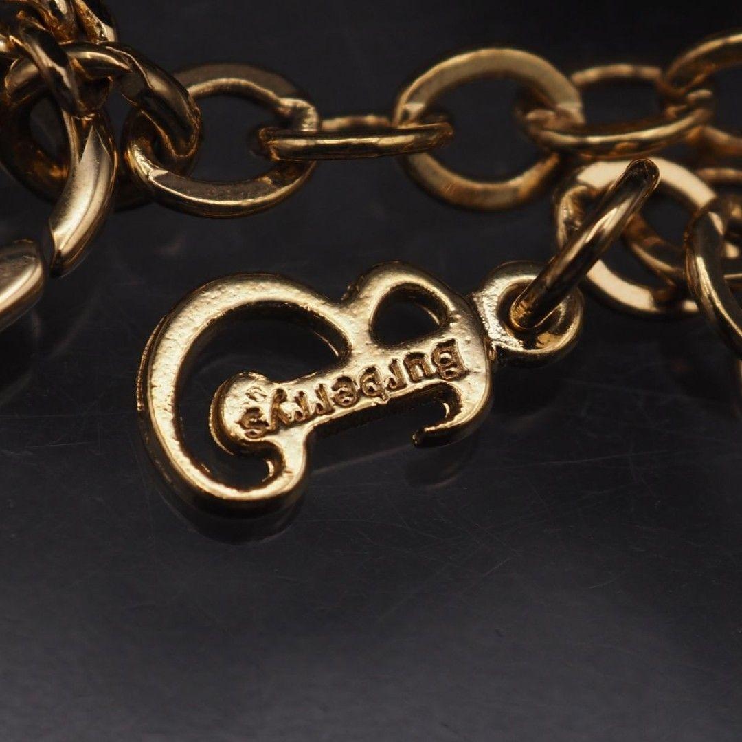 バーバリー Burberrys ペンダント ネックレス ラインストーン ゴールド