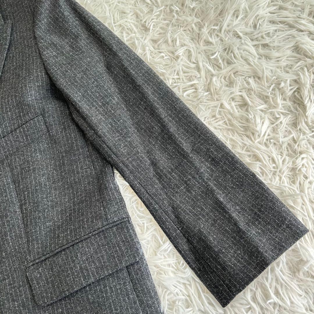 ザディグエヴォルテール　テーラードジャケット　ストライプ　イタリア生地　グレー