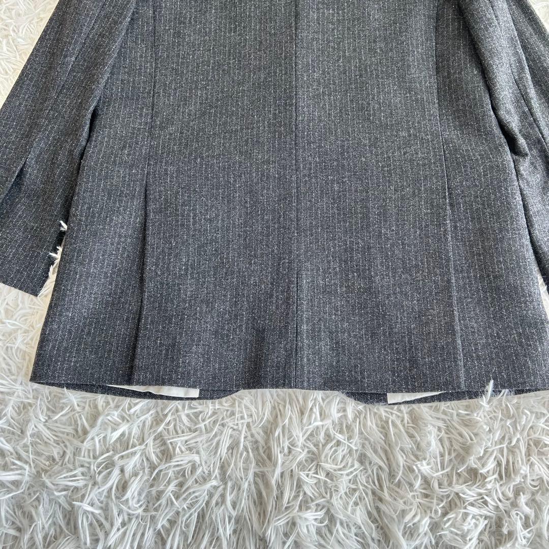 ザディグエヴォルテール　テーラードジャケット　ストライプ　イタリア生地　グレー