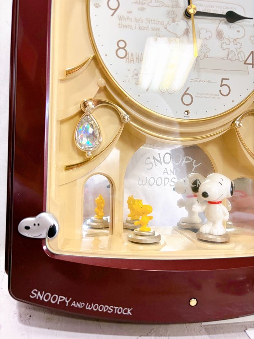 希少 リズム　RHYTHM 4MH778-M スヌーピー 掛時計 からくり時計
