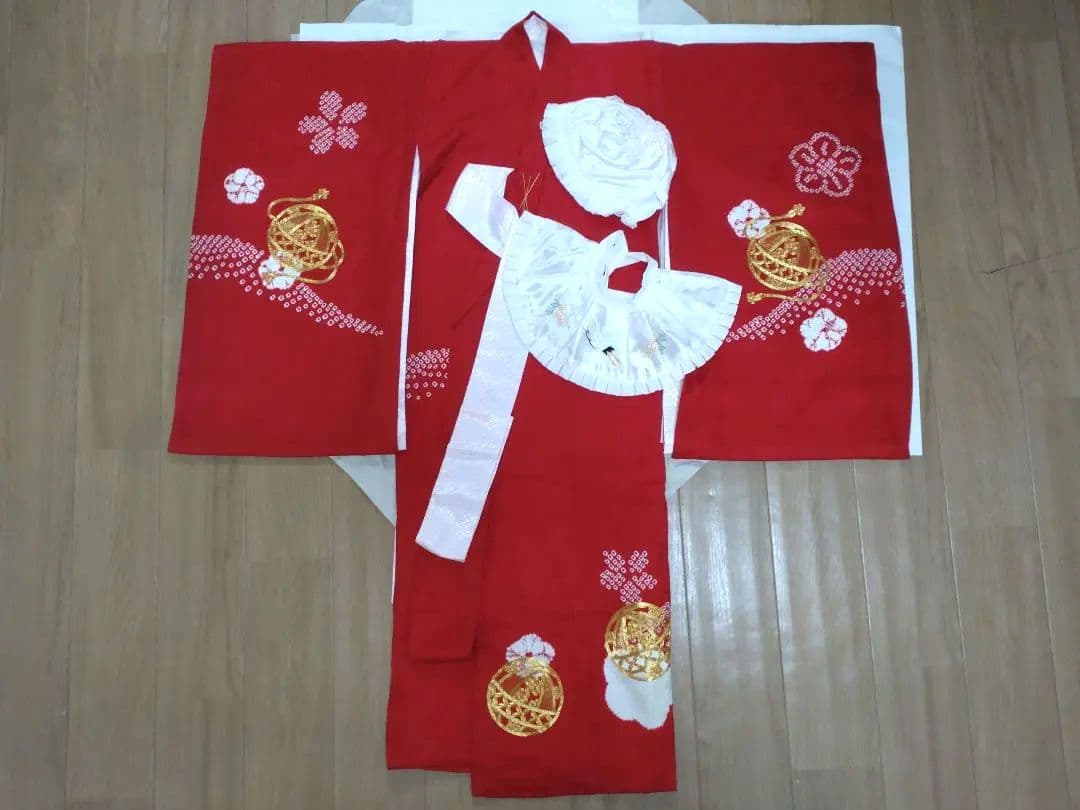 かの　お宮参り参拝　着物　女の子用