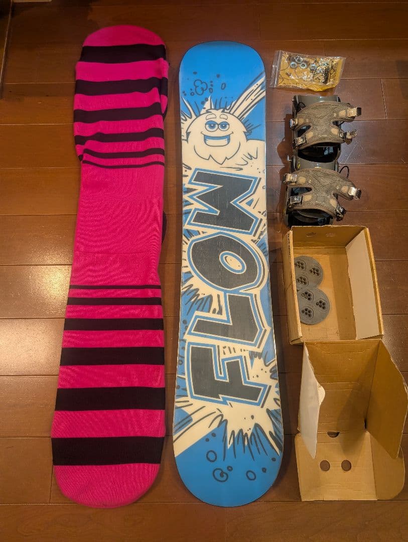 マ*♪様 FLOW フローマイクロンミニ スノーボード3点セット130cm キッ