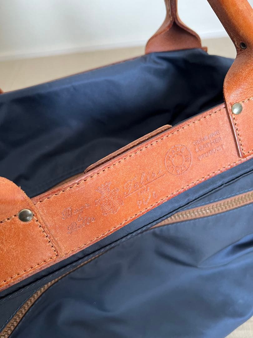 フェリージ　ネイビー ボストンバッグ