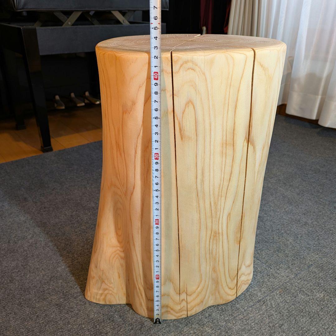 檜　切り株　丸太　椅子　スツール　 高さ約42.5cm