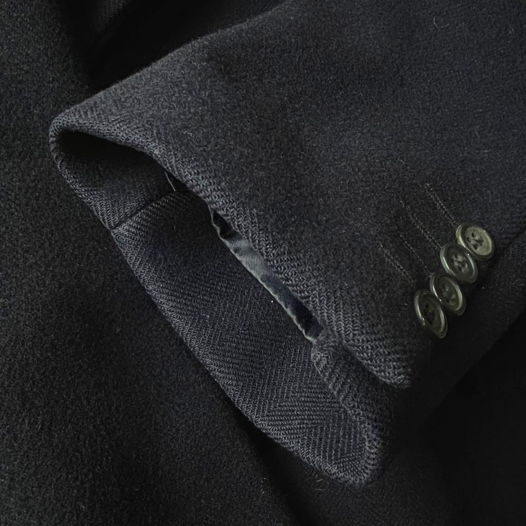 【80s HACKETT LONDON】肉厚ヘビーウェイトウール ダブル j98