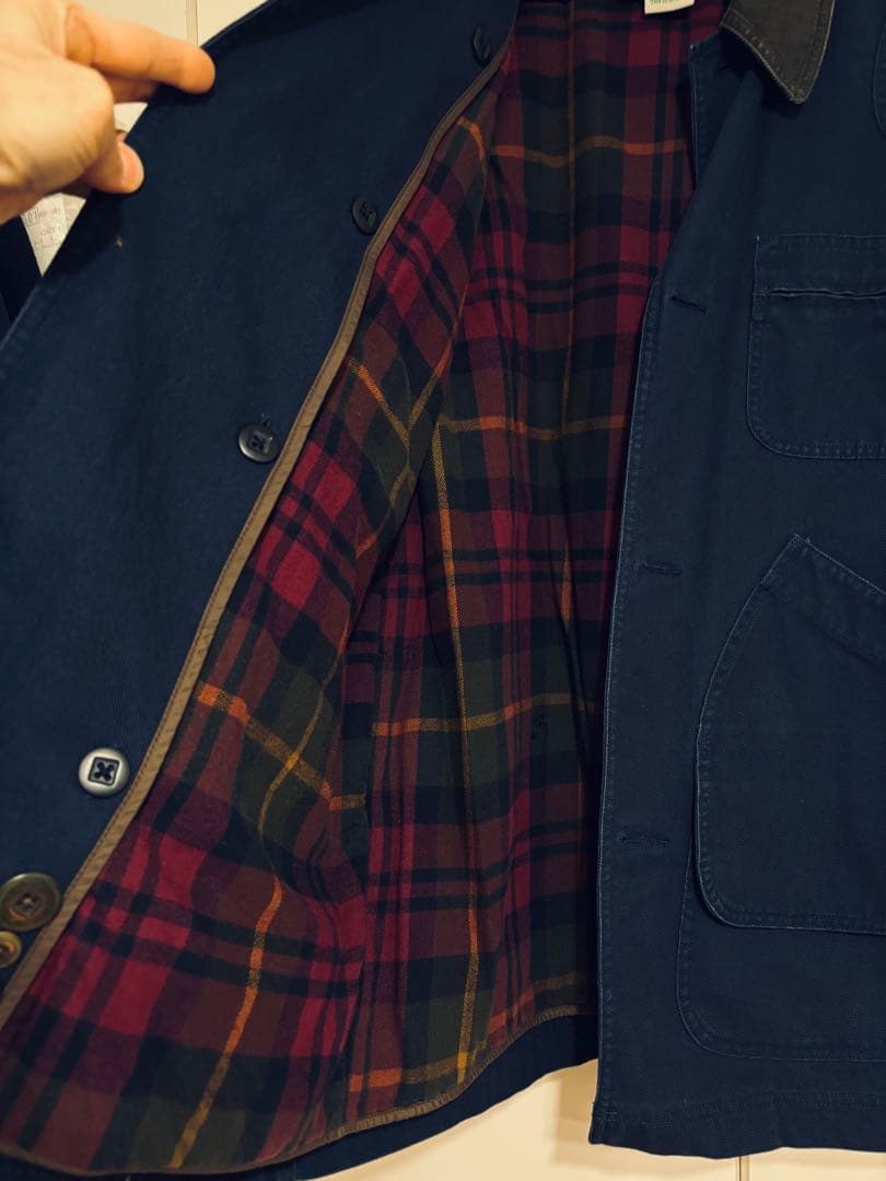 希少ネイビー　L.L.Bean フィールドコート　プリマロフトの中綿着脱ライナー