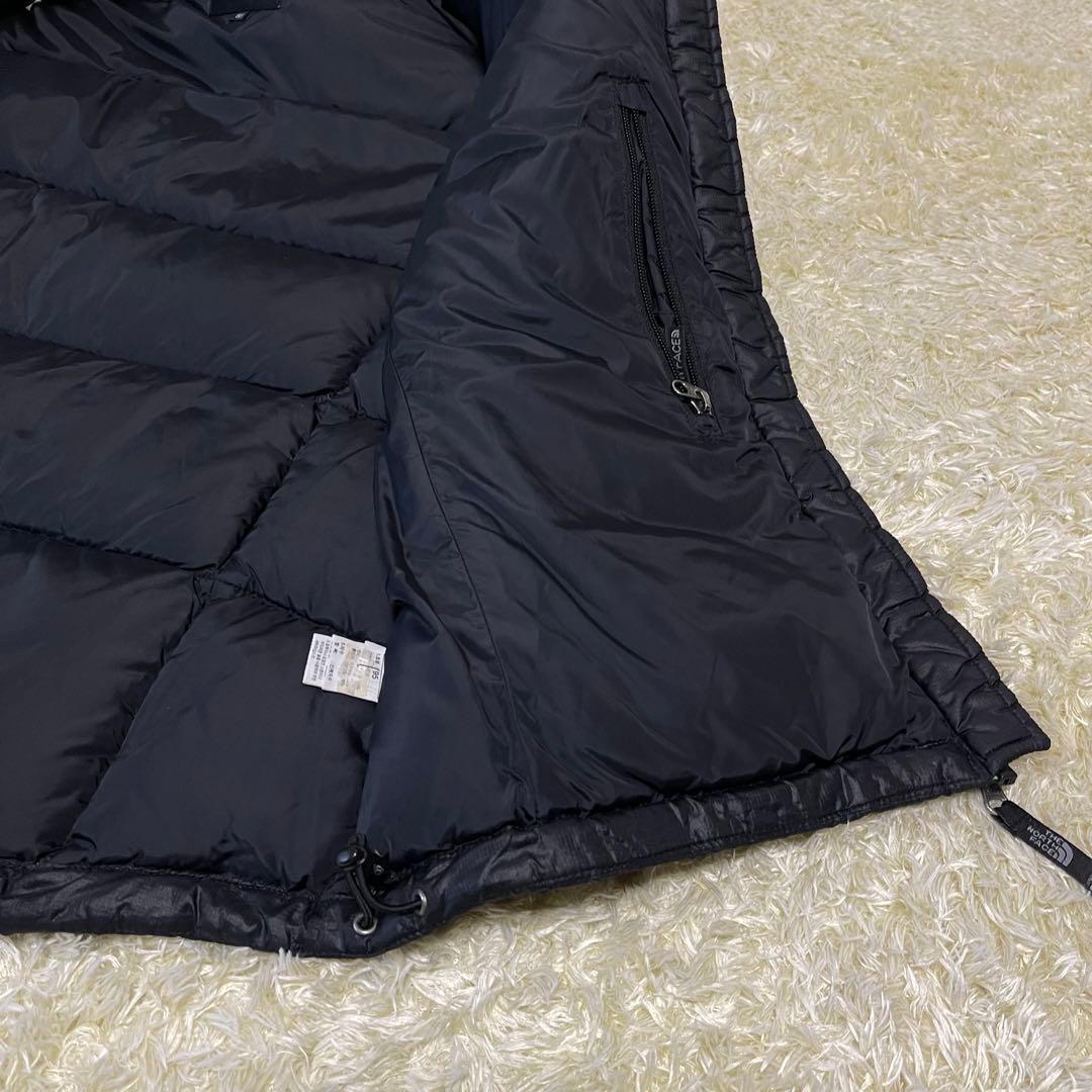 ノースフェイス　ダウンベスト　700フィル　レディースXL　95ブラック黒　古着