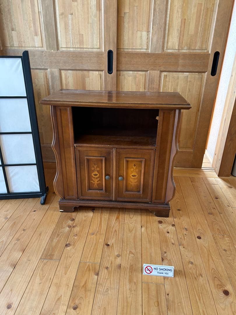 イタリア製 アンティーク　キャビネット　電話台 木製 サイドボード