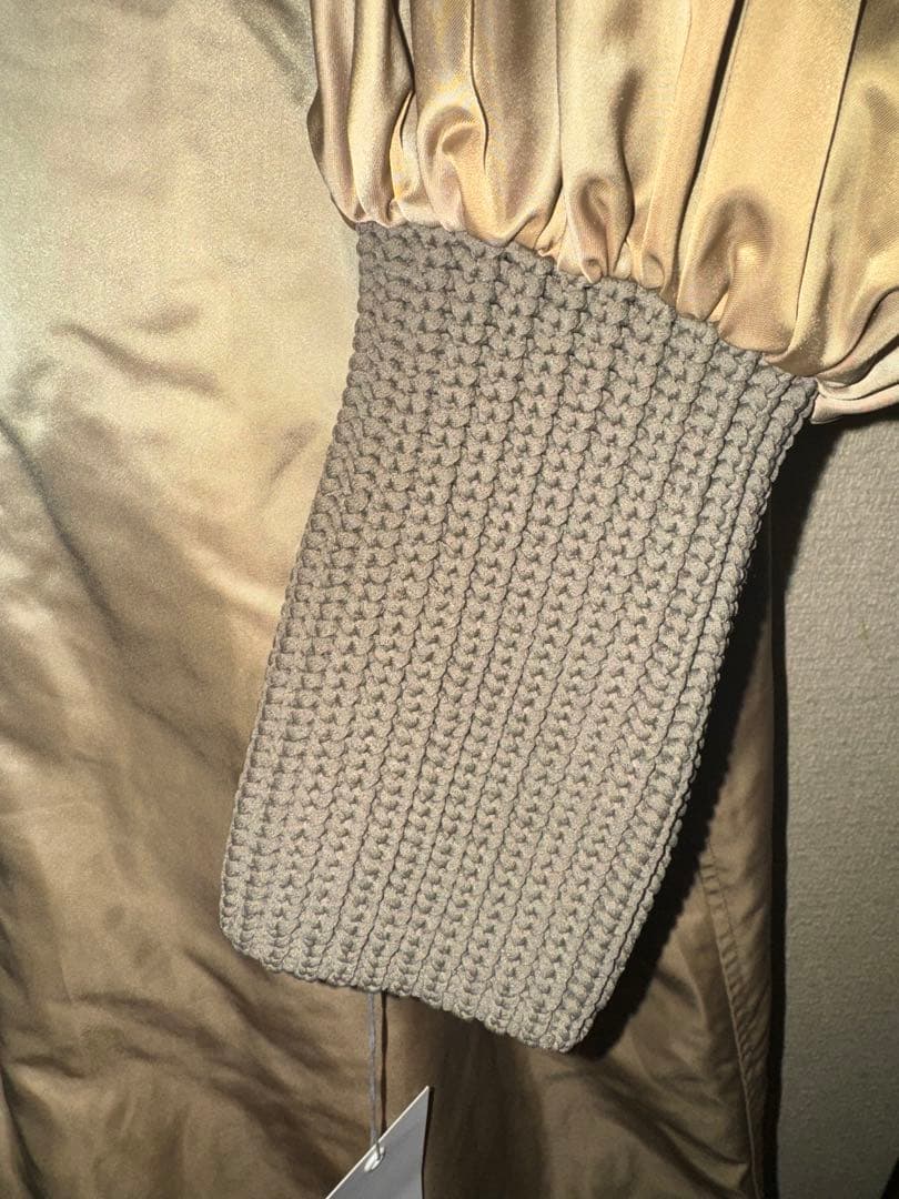 1% イチパーセント　シュウヘイオガワ　コート　ベージュ　新品　中綿　微光沢生地