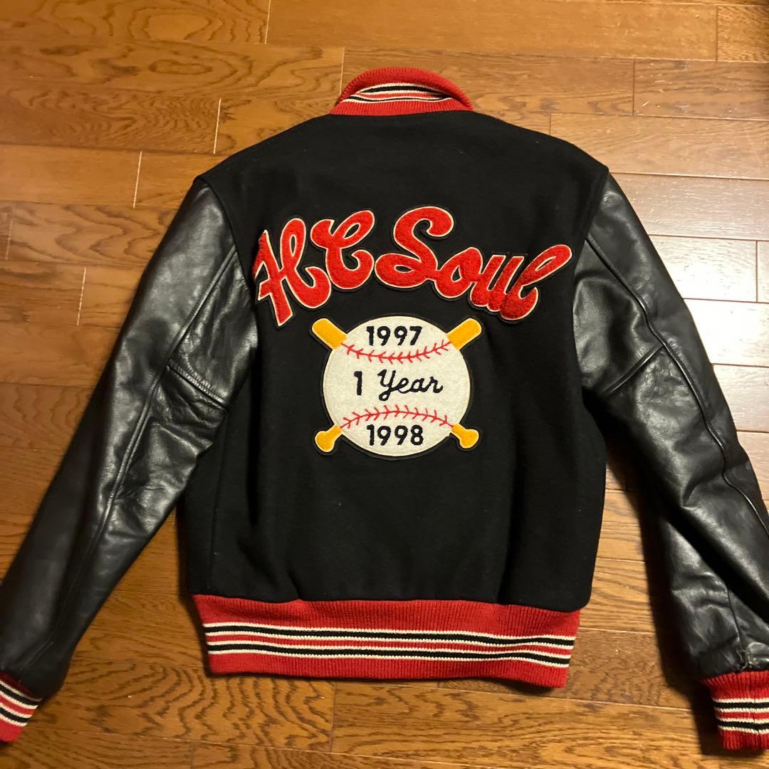 USA製キャッチボールCatchball アワードジャケットサイズ38 黒/赤