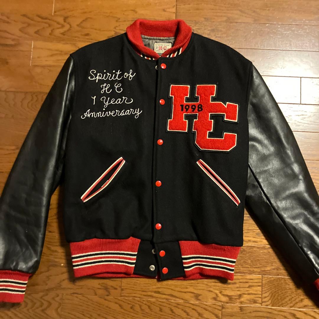 USA製キャッチボールCatchball アワードジャケットサイズ38 黒/赤