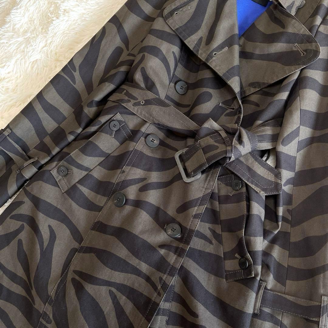 【極美品】 アクアスキュータム トレンチコート ゼブラ ライナー M カーキ