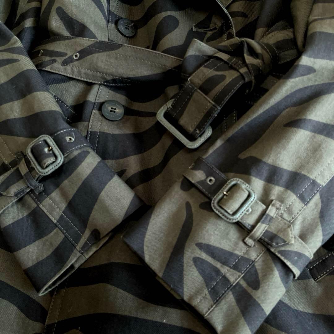 【極美品】 アクアスキュータム トレンチコート ゼブラ ライナー M カーキ