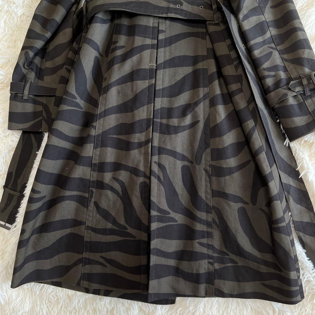 【極美品】 アクアスキュータム トレンチコート ゼブラ ライナー M カーキ