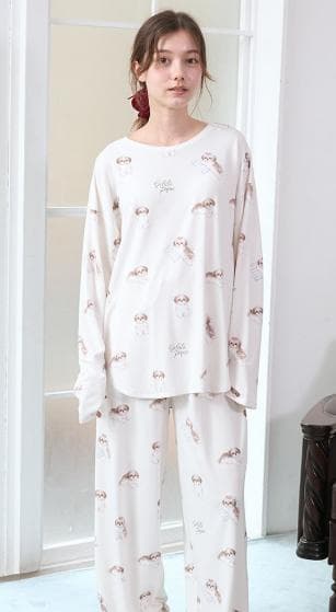 gelato pique シーズー柄ロンT＆ロングパンツ