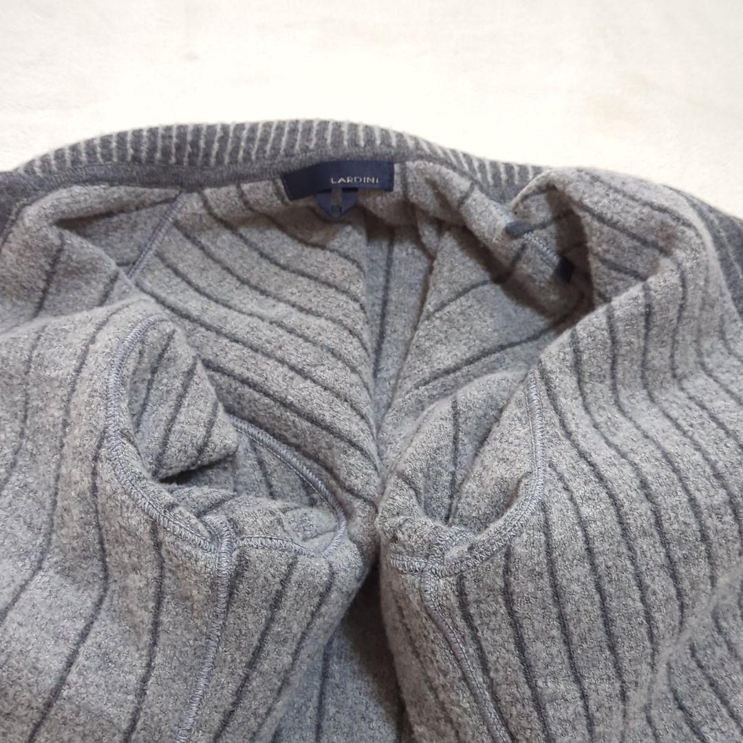 美品 L ラルディーニ ブートニエール ニット テーラードジャケット ストライプ