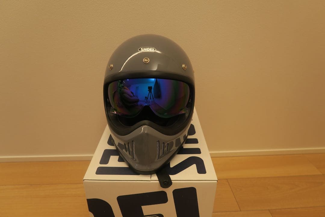 【試着のみ.社外シールド付】SHOEI EX-ZERO バサルトグレー　Mサイズ