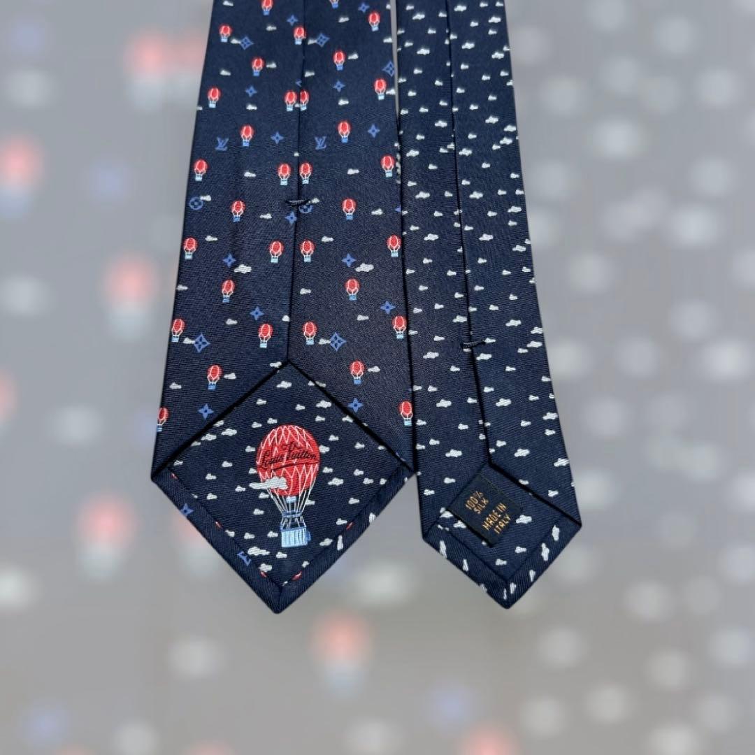 未使用級　世界最高峰ルイヴィトン モノグラム気球バルーン　ネクタイ