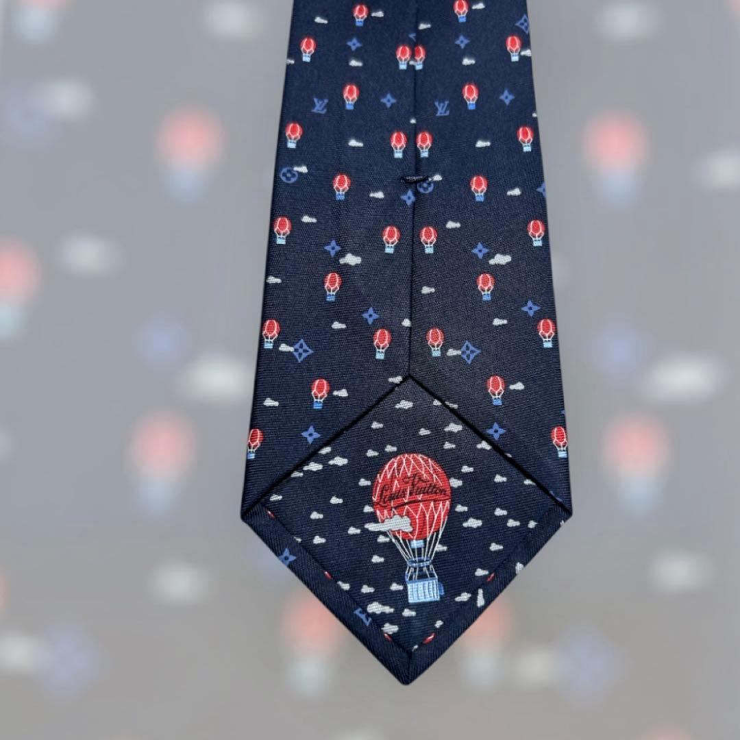 未使用級　世界最高峰ルイヴィトン モノグラム気球バルーン　ネクタイ
