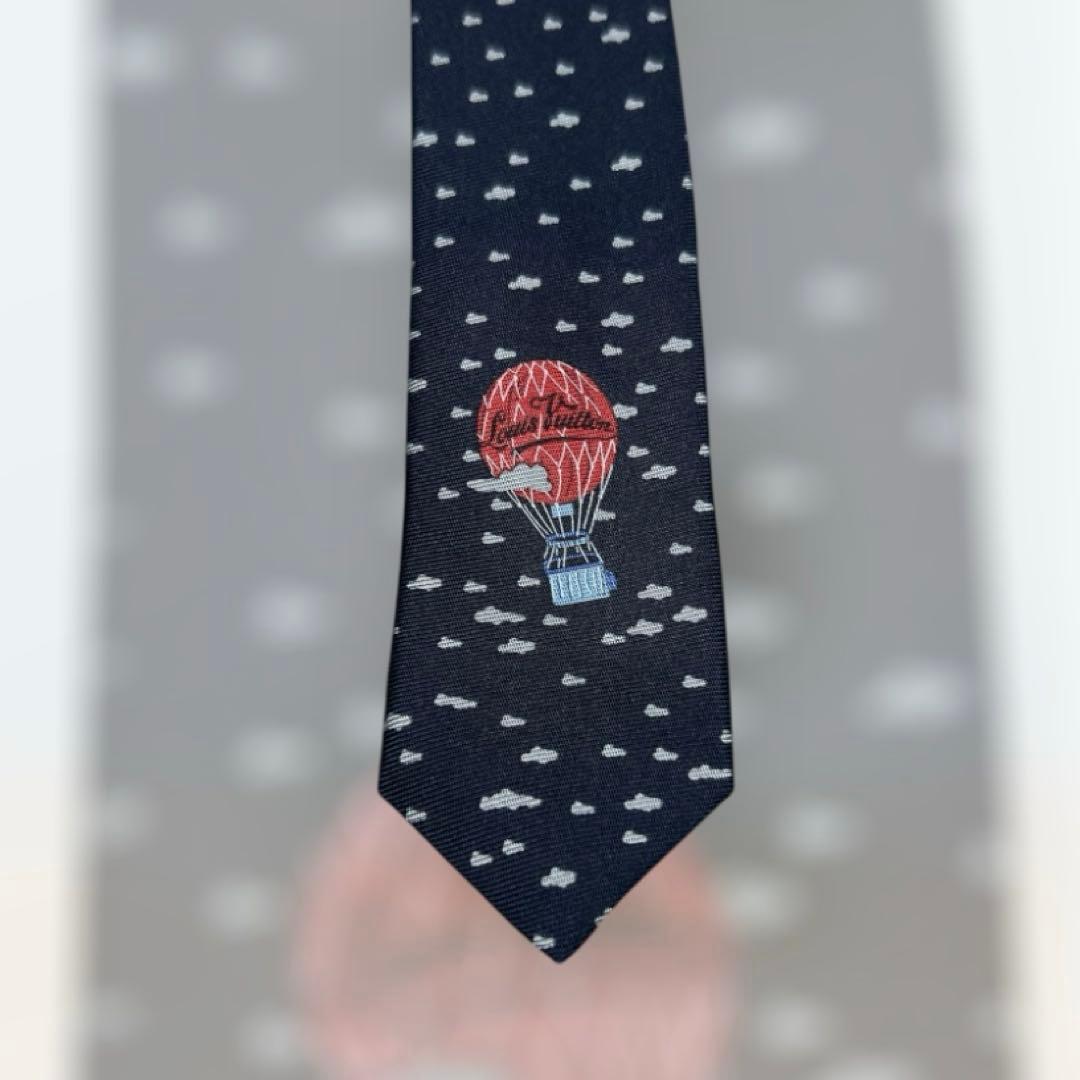 未使用級　世界最高峰ルイヴィトン モノグラム気球バルーン　ネクタイ
