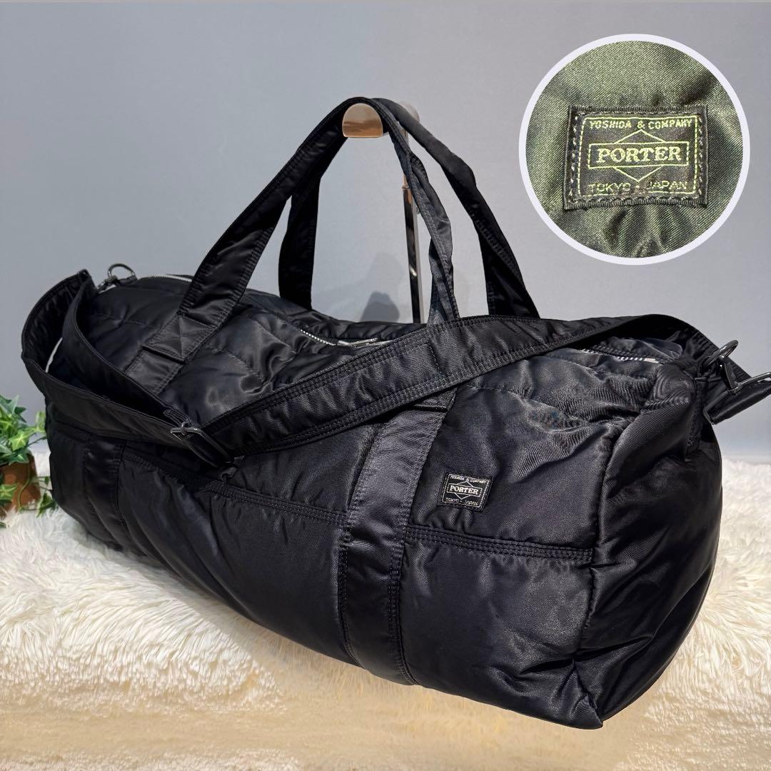 【極美品】PORTER タンカー2WAY ボストンバッグ ドラム