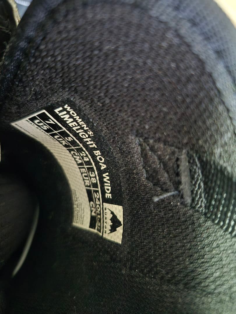 a*a様 BURTON IMPRINT 2 スノーボードブーツ 7W　ブラック２