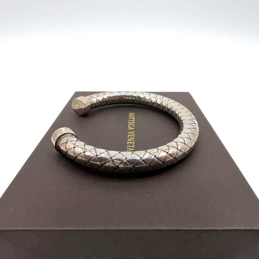 ◇ボッテガヴェネタ◇925/シルバー/イントレチャート/バングル/ブレスレット