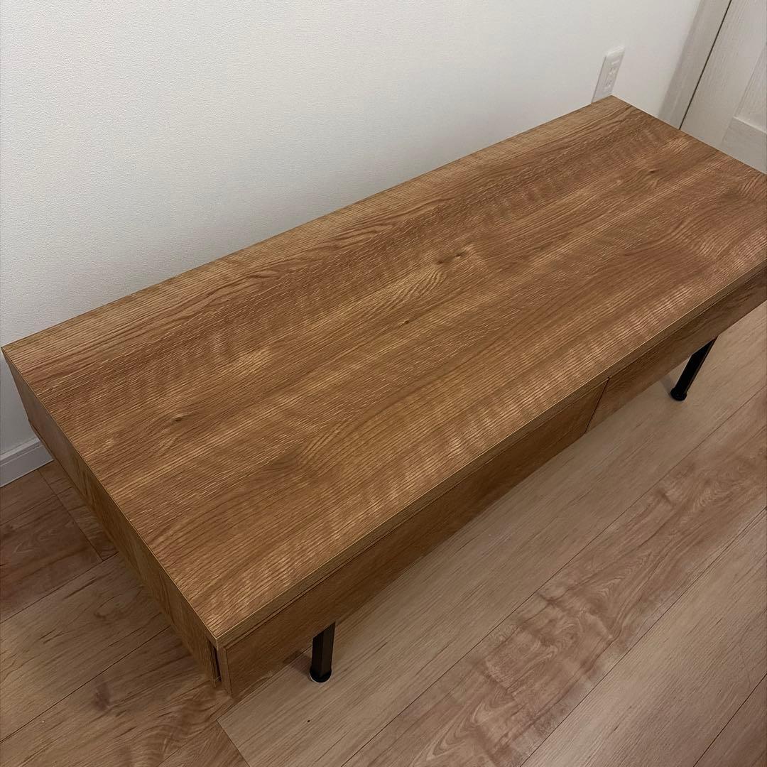 LOWYA 国産 リビングテーブル ローデスク シャビーナチュラル 幅120cm