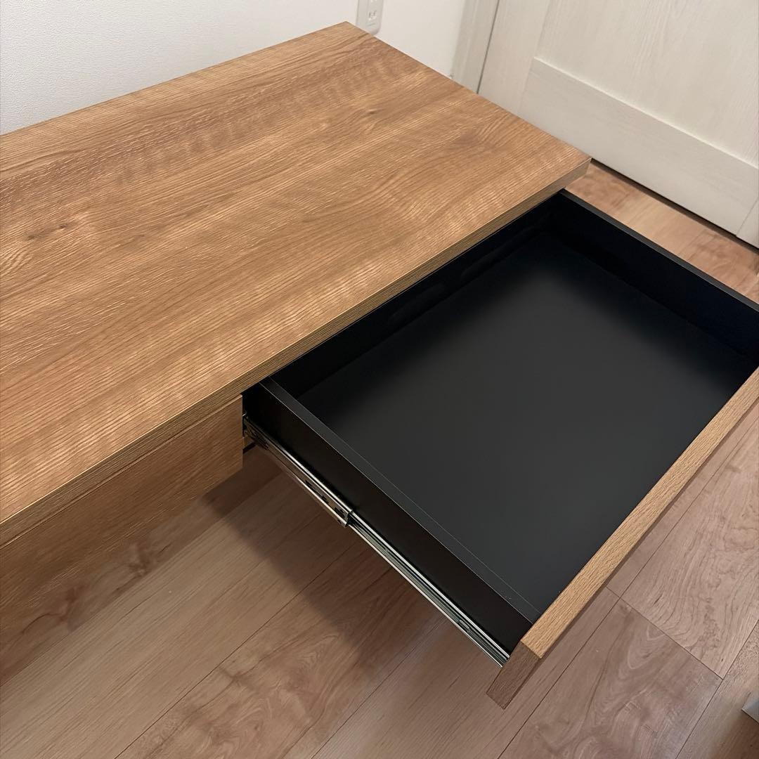 LOWYA 国産 リビングテーブル ローデスク シャビーナチュラル 幅120cm