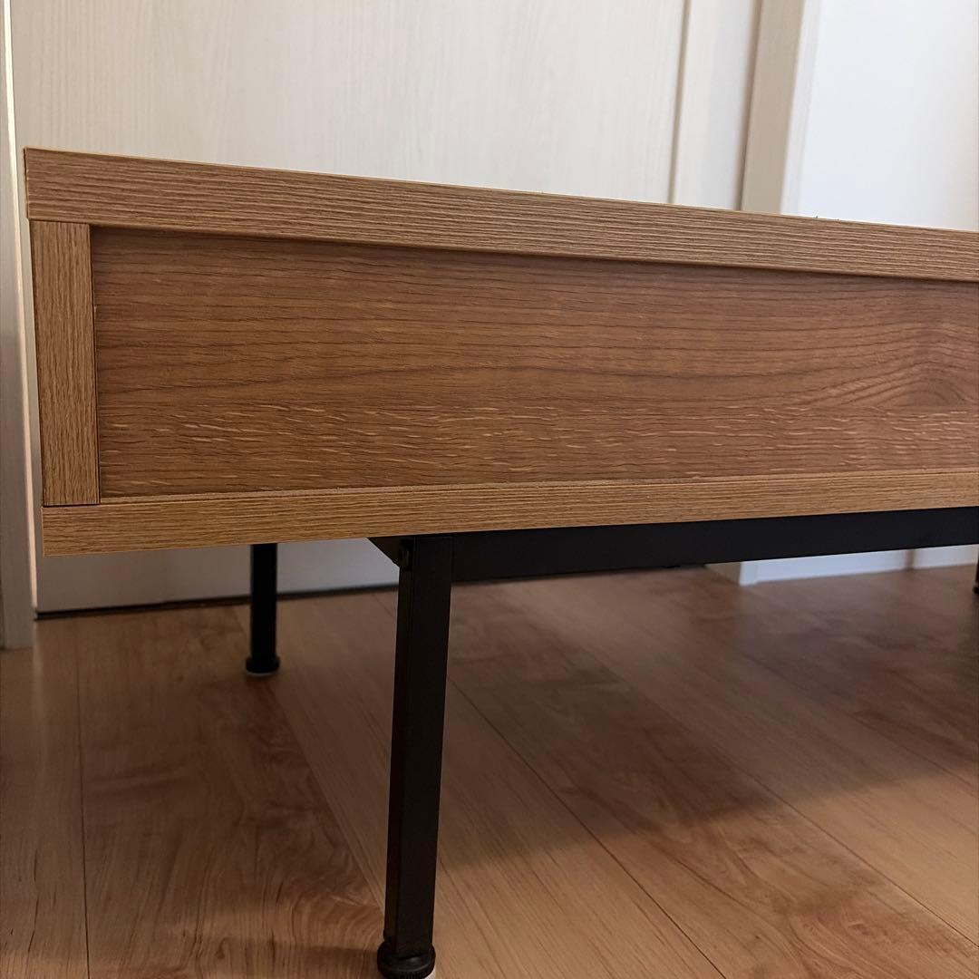 LOWYA 国産 リビングテーブル ローデスク シャビーナチュラル 幅120cm