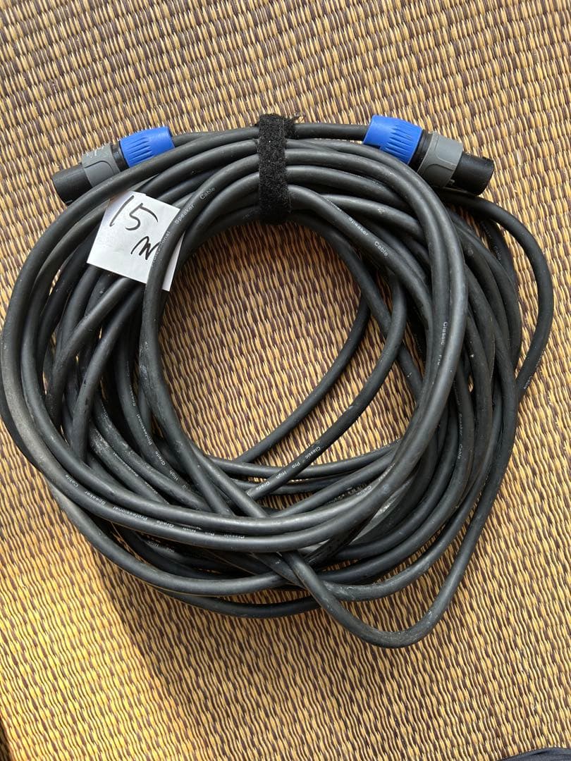 スピコンスピーカーケーブル 19、15、5、1.5m の計9本