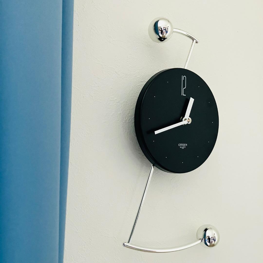 未使用 日本製 80S シチズン 上下振り子時計 ポストモダン