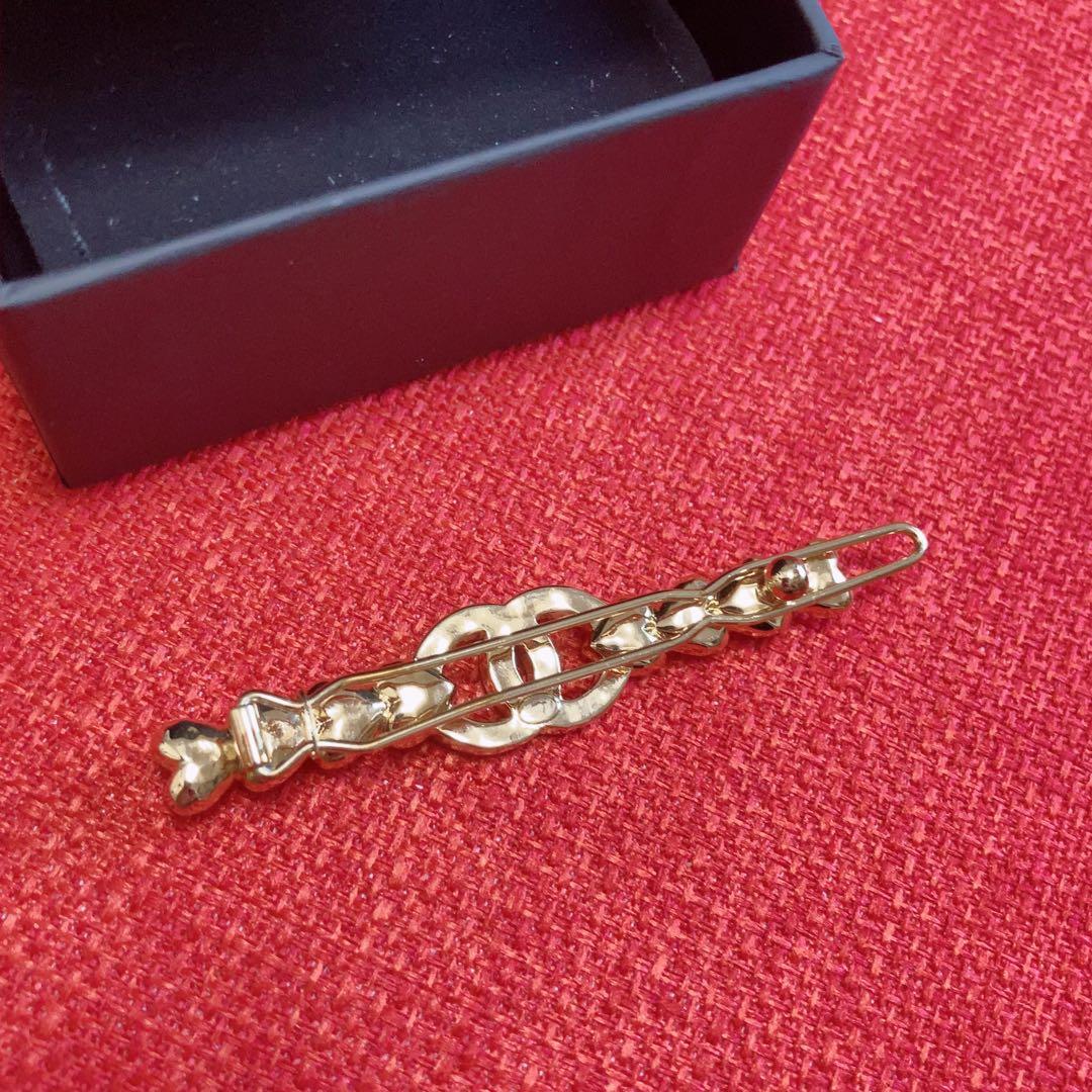 本物⭕️シャネル⭕️ 23P ココマーク ハート バレッタ ゴールド 箱付プレゼント