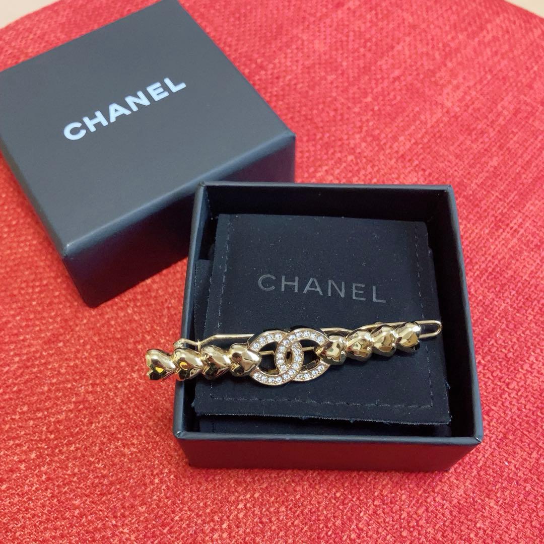 本物⭕️シャネル⭕️ 23P ココマーク ハート バレッタ ゴールド 箱付プレゼント