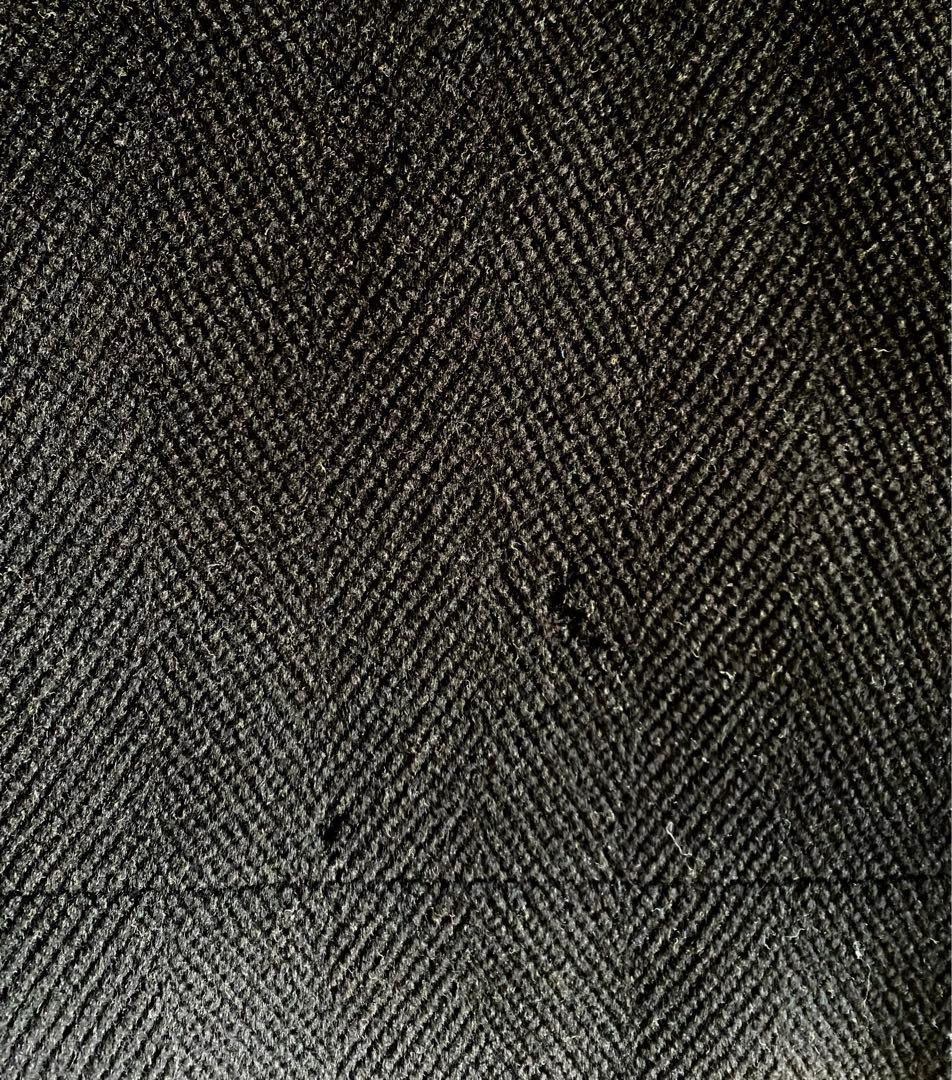 希少moorbrook生地 ヘリンボーンダッフルコート ウール100% ブラック