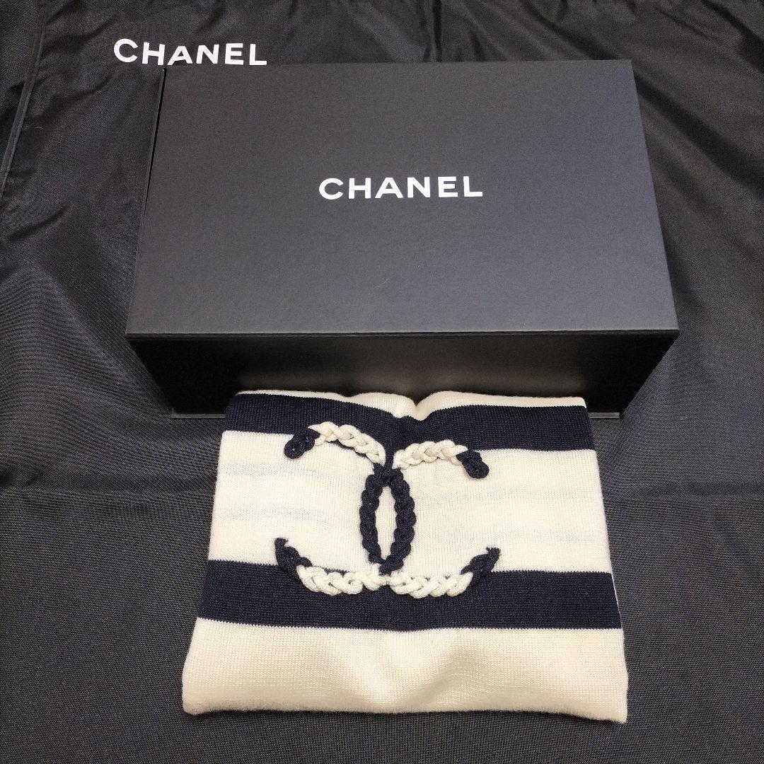 CHANEL ストライプマフラー(箱あり)