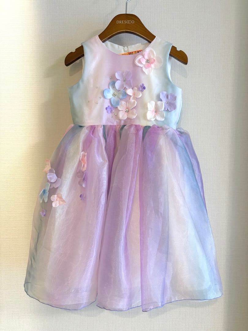 DRESCCO グラデーションパープルオーガンジードレス　110cm 5号