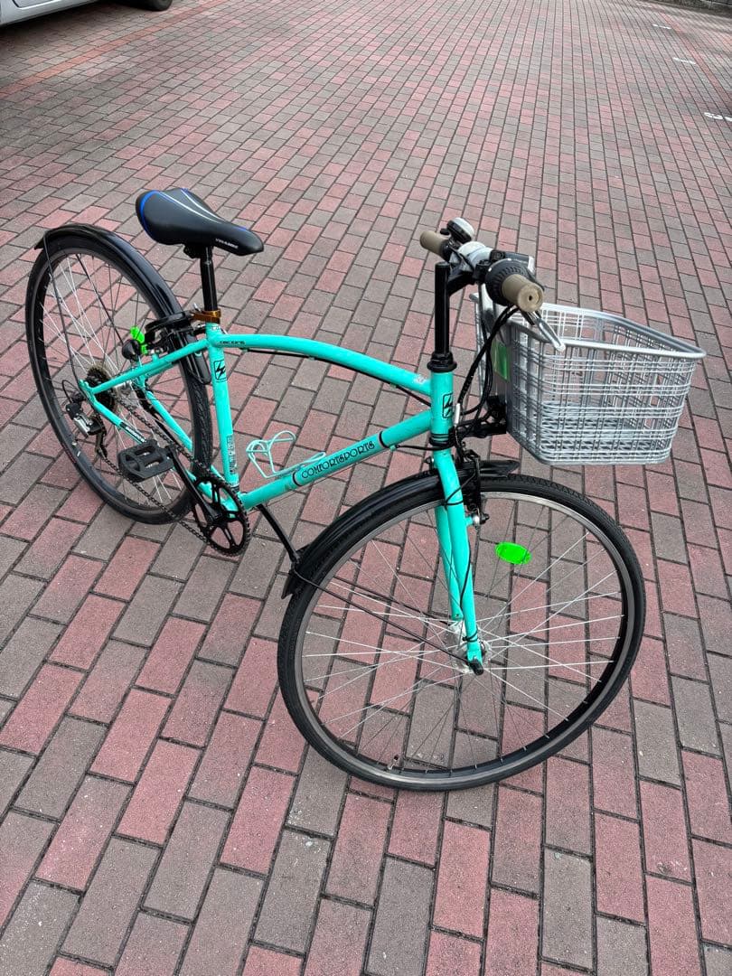 脱着前籠付きオートライト・クロスバイク(27㌅)お引き取り限定[配達可]