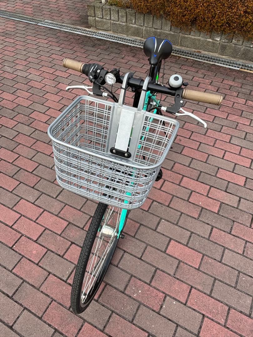 脱着前籠付きオートライト・クロスバイク(27㌅)お引き取り限定[配達可]