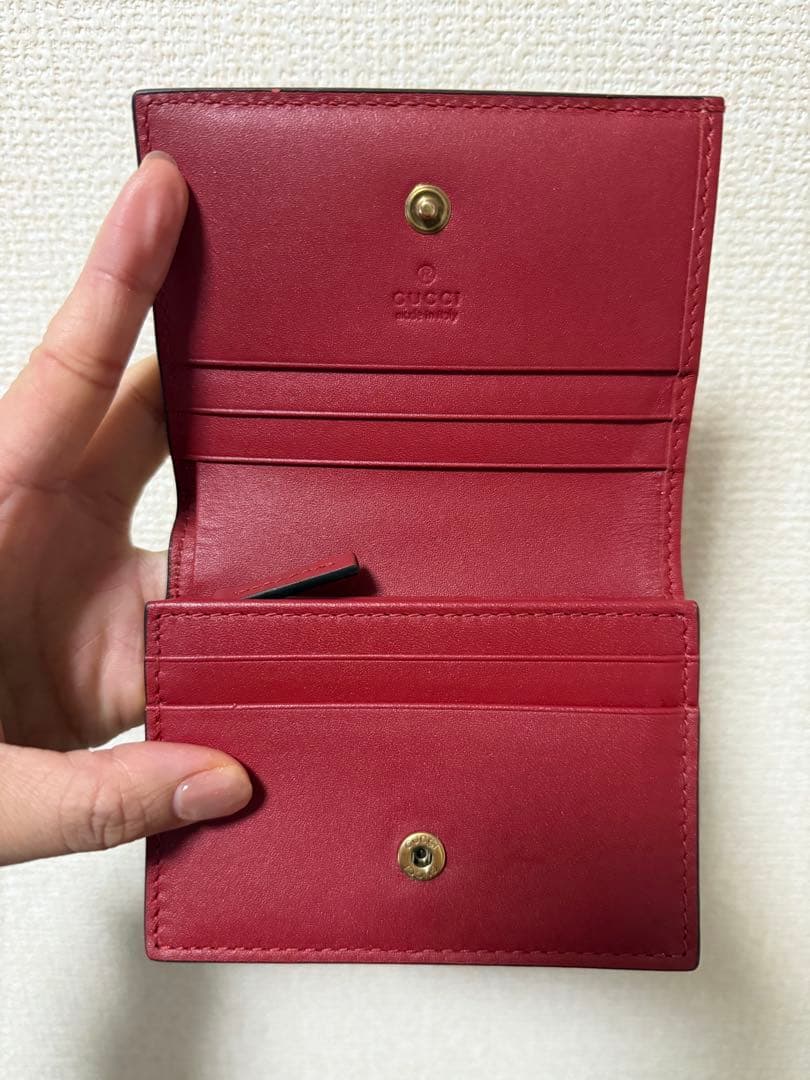 GUCCI チェリー装飾 二つ折り財布