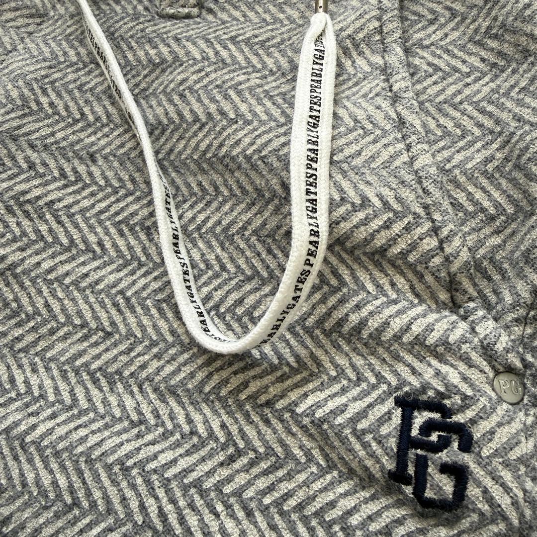 パーリーゲイツ　ジョガーパンツ　L〜XL相当　ウール素材　ツイード　グレー　5