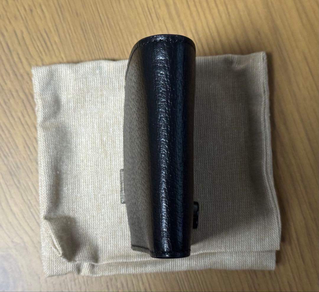 GUCCI グッチ 二つ折り財布 GGマーモント レザー 黒